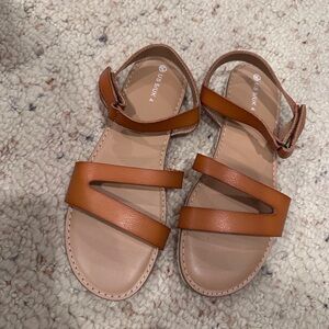 Women's open toe dress Tan Sandals Size 5 NEW‎
